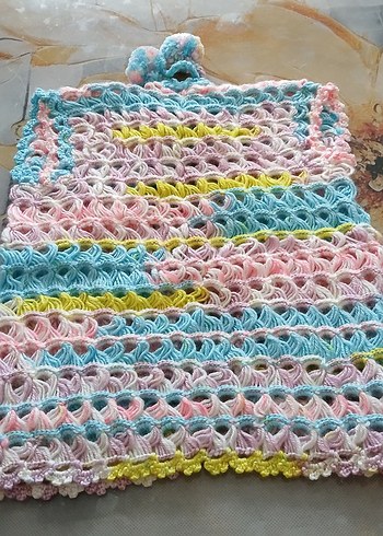 Kız Çocuk Çok Renkli Örgü Yelek - Görsel 4