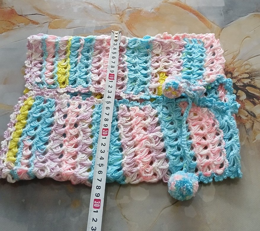 Kız Çocuk Çok Renkli Örgü Yelek - Görsel 2