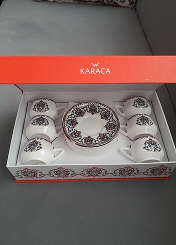 Karaca nakkaş 6lı türk kahve fincan takımı