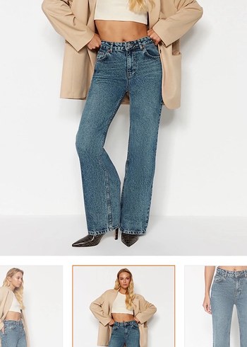 Dar Kesim Midi Kot Pantolon - Görsel 2