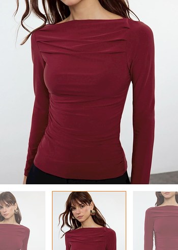 Bordo bluz - Görsel 2