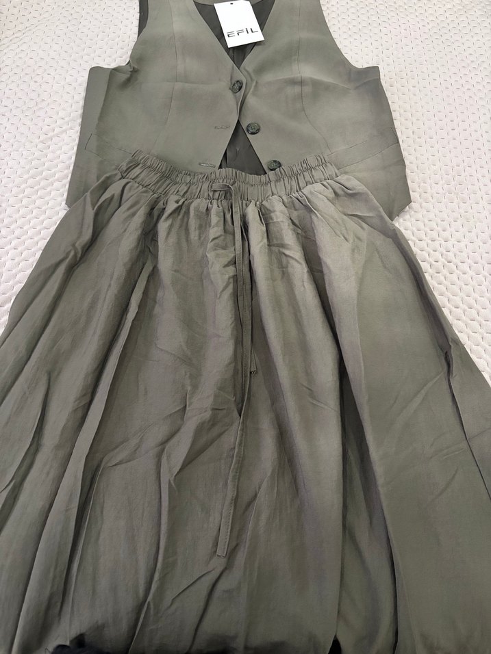 Bohem Tarzı Bej Uzun Keten takım - Görsel 5