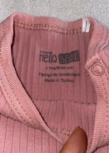 Pembe Triko Bebek Kız Takımı, Uzun Kollu - Görsel 2