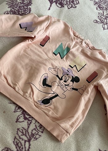 Kız Çocuk Pembe Uzun Kollu Sweatshirt - Görsel 3