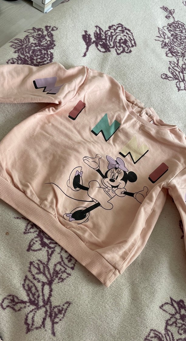 Kız Çocuk Pembe Uzun Kollu Sweatshirt - Görsel 3