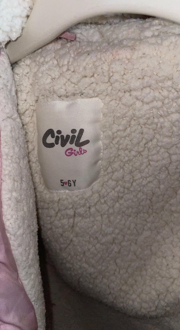 Kız Çocuk Pembe Kürklü Mont - Görsel 2