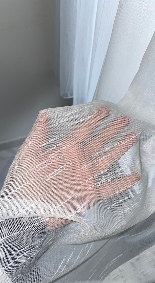 Modern Klasik Beyaz Tül Perde - Görsel 2