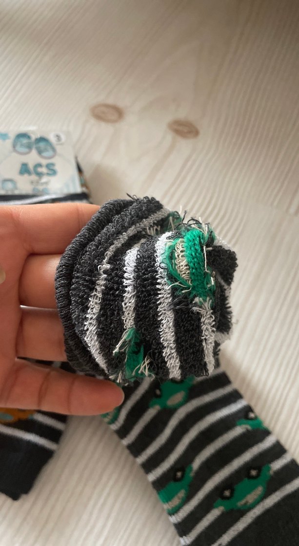 Erkek Çocuk Araba  Desenli Gri Çorap - Görsel 2