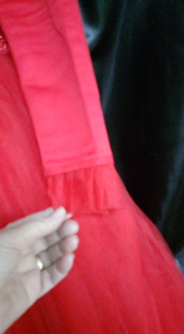 Kırmızı Uzun Kollu Drape Detaylı Nişan Elbisesi - Görsel 5