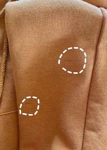 Turuncu Fermuarlı Kapüşonlu Kadın Sweatshirt - Görsel 4