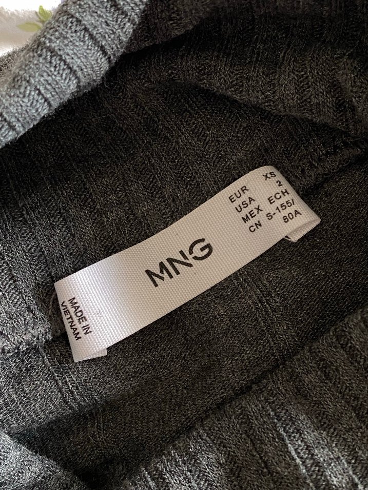 Mango Mini Gri Boğazlı Elbise - Görsel 4