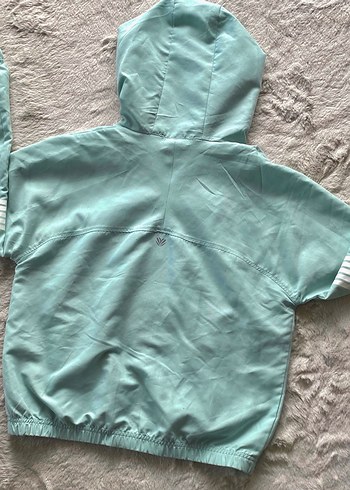 Forever 21 Turkuaz Kapüşonlu Fermuarlı Yağmurluk - Görsel 2