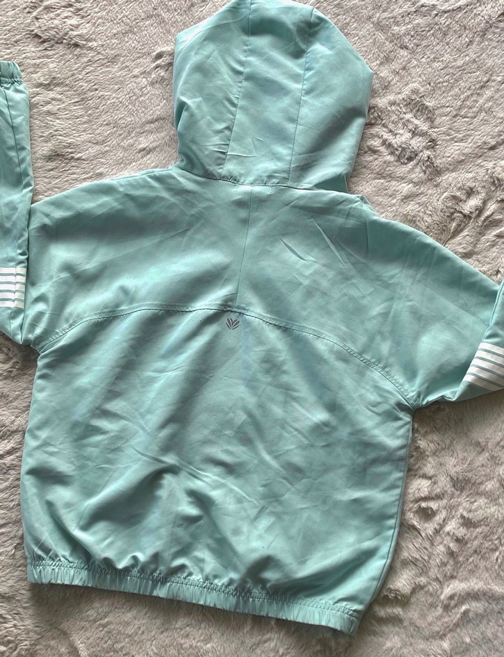 Forever 21 Turkuaz Kapüşonlu Fermuarlı Yağmurluk - Görsel 2