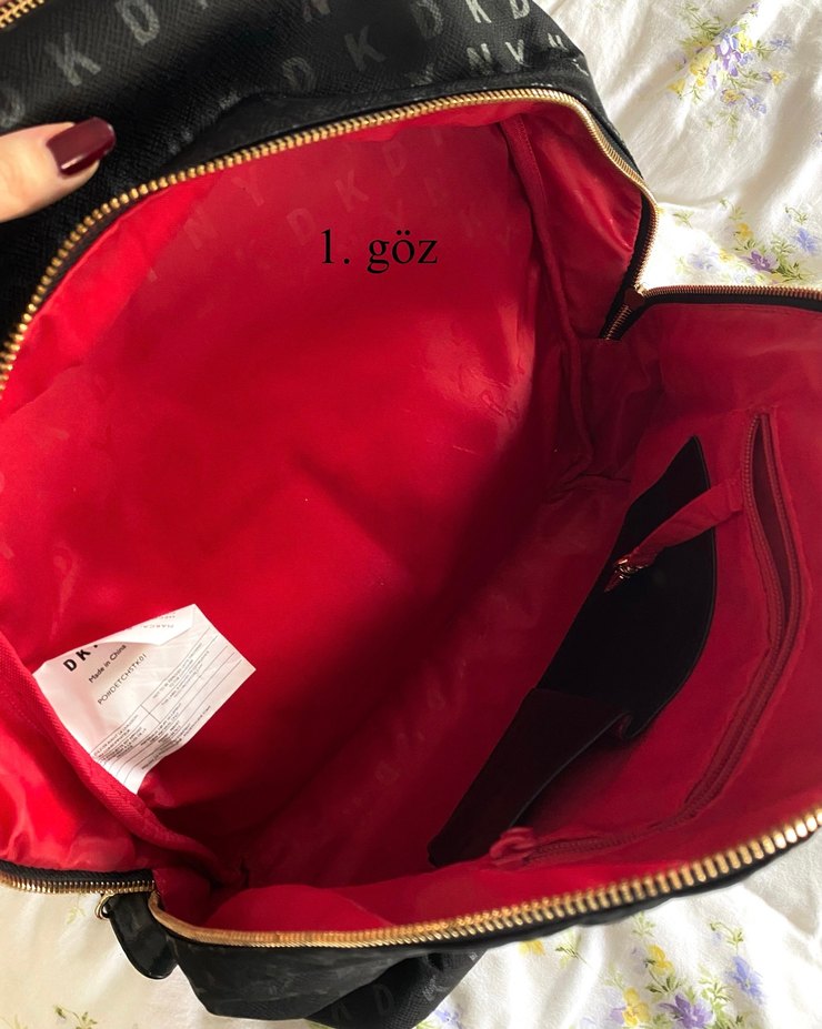 Kadın Siyah DKNY Baskılı Sırt Çantası - Görsel 3