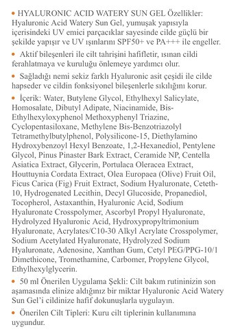 Isntree Hyaluronic Acid Doğal Güneş Kremi SPF 50 - Görsel 4