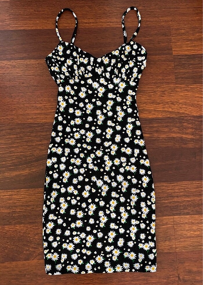 Bershka Çiçekli Mini Elbise - Görsel 2
