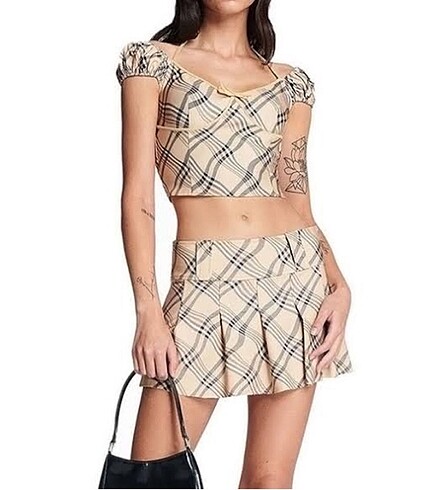 İthal Y2K Etek Üst Takım - Görsel 7