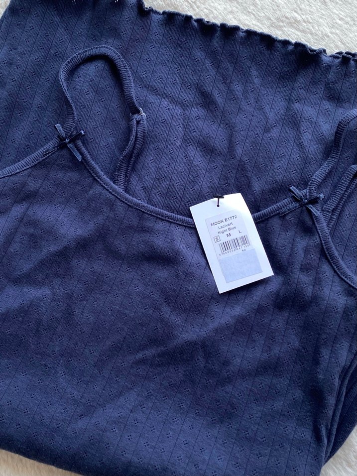 Mini Lacivert Delikli Lolita Y2K Elbise - Görsel 2