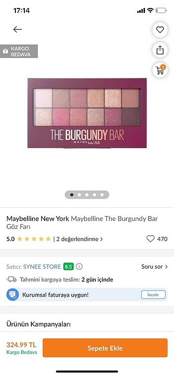 Maybelline the burgundy bar far pleti