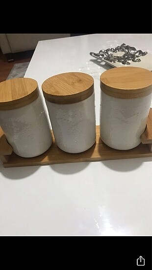 3 lü bambu baharat takımı