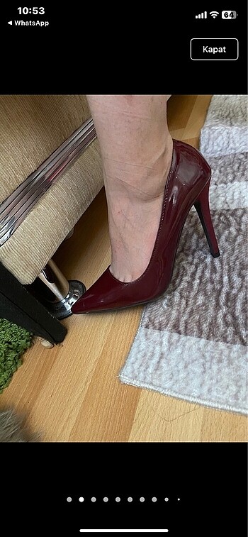 Diğer Bordo rugan stiletto
