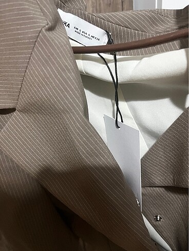 s Beden kahverengi Renk BERSHKA ASİMETRİK BLAZER CEKET
