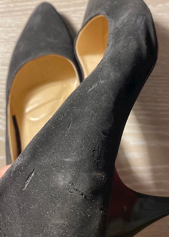 Siyah Süet Tokalı Stiletto Topuklu Kadın Ayakkabı - Görsel 2