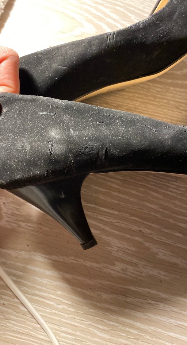 Siyah Süet Tokalı Stiletto Topuklu Kadın Ayakkabı - Görsel 3