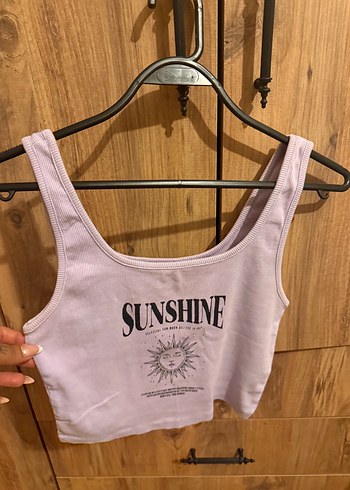 Mor Baskılı Kadın Crop Top