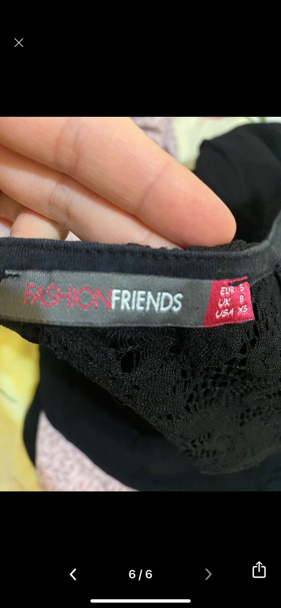 Dantel Detaylı Siyah Vatkalı Mini Elbise - Görsel 5