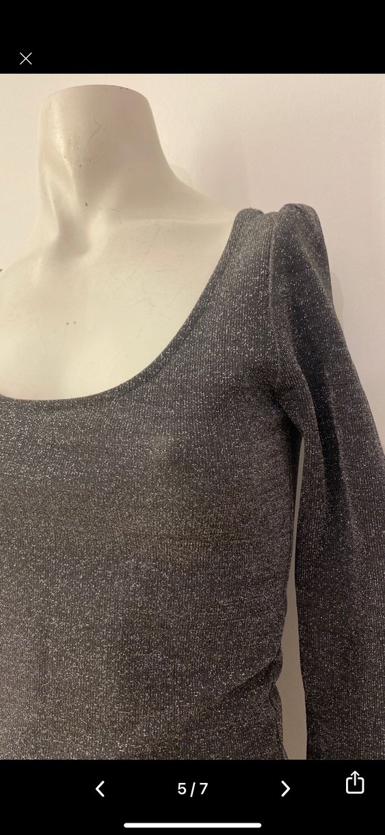 Gri V Yaka Kadın Mini Elbise - Görsel 4