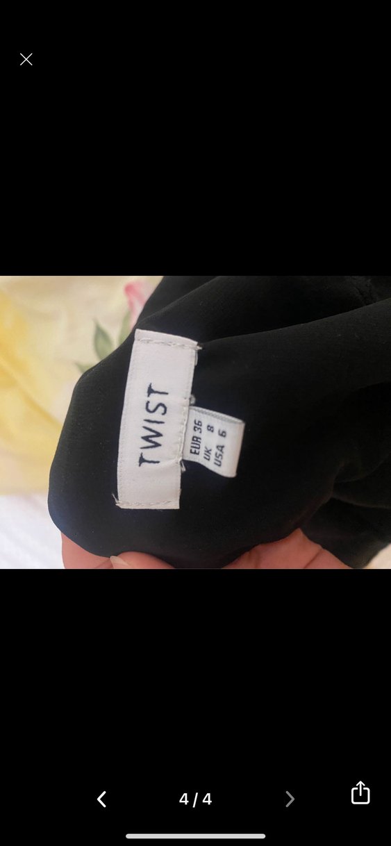 Siyah tül bele oturan elbise - Görsel 4