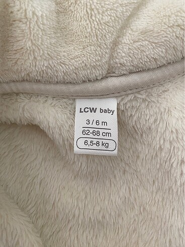 3 Ay Beden LCW kız bebek peluş mont