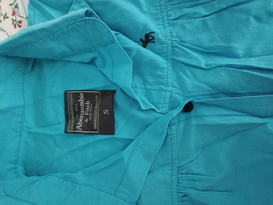 Uzun Kollu Turkuaz Gömlek - Görsel 2