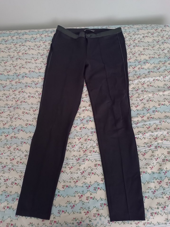 Siyah Kadın Streç Kumaş Pantolon - Görsel 2
