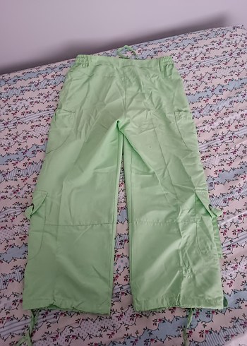 LC Waikiki Yeşil Midi Bol Kesim Kadın Kumaş Pantolon