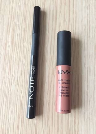 Note eyeliner,nyx ruj