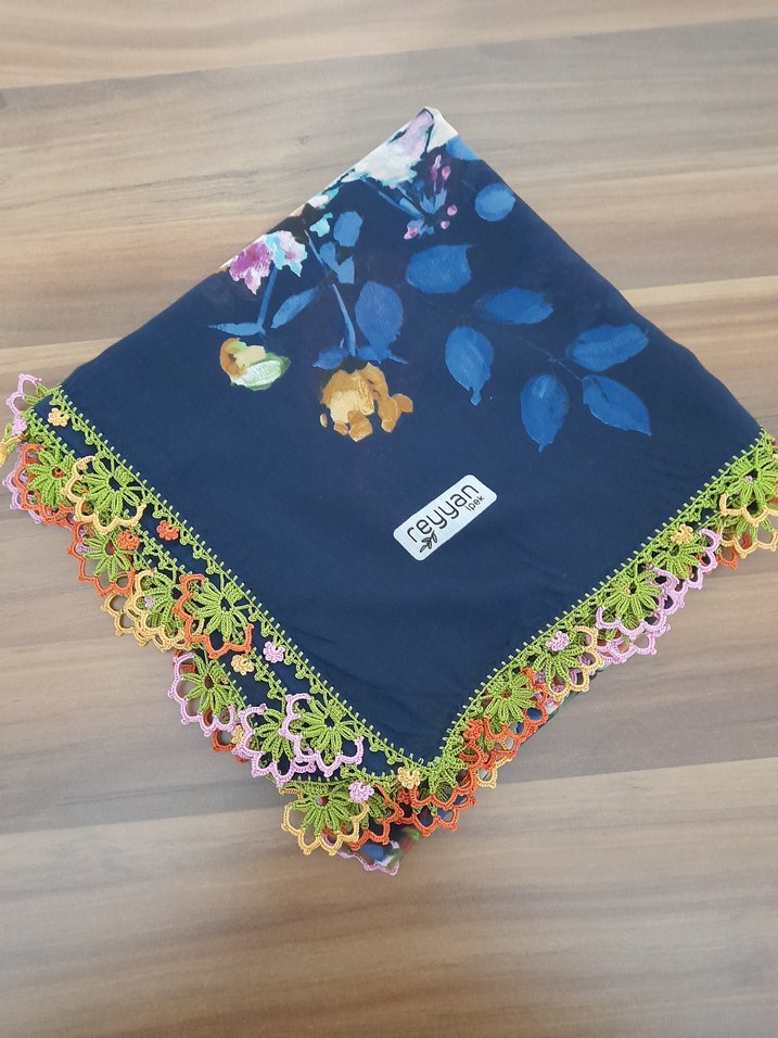 #Tığ #Oyalı #Yazma #Yemeni #Başörtüsü #Tesettür # - Görsel 2