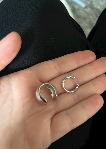 Gri Minimalist Tokalı Kadın Yüzük Seti