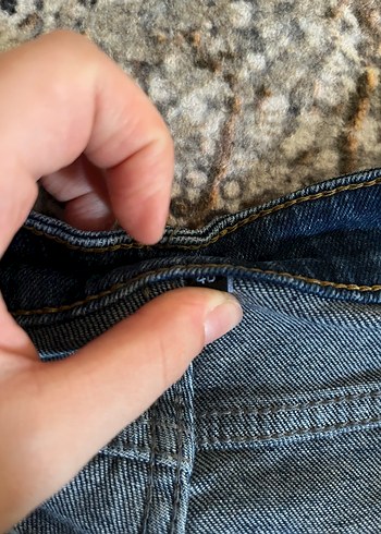 40 Beden mavi Renk Kadın Mavi Gri Bol Kesim Midi Kot Pantolon