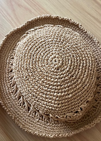 Bej Örgü Bohem Kadın Şapka - Görsel 4