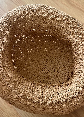 Bej Örgü Bohem Kadın Şapka - Görsel 3