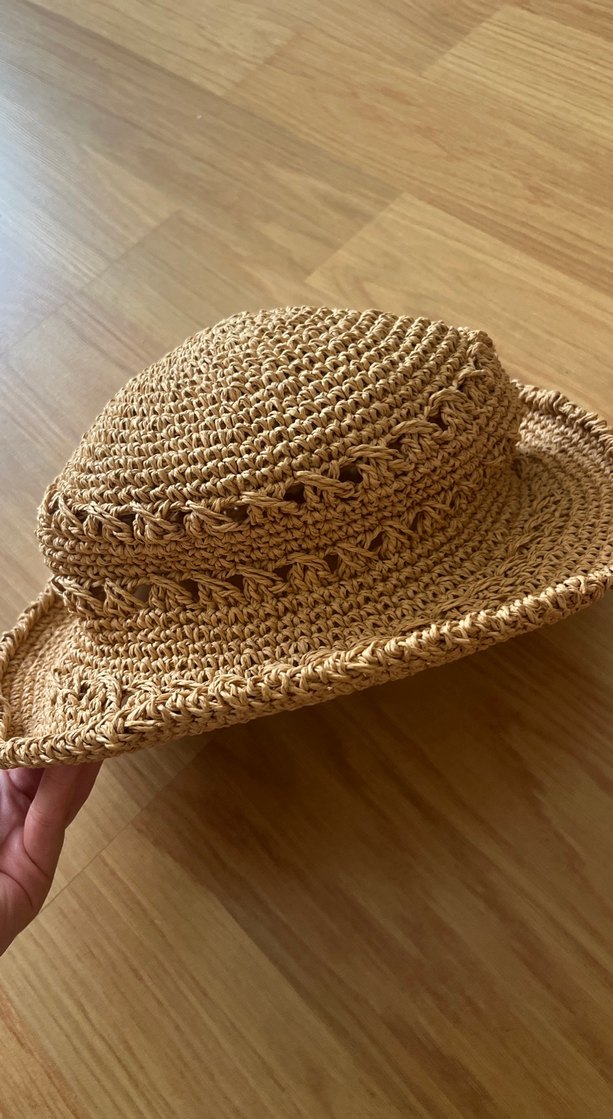 Bej Örgü Bohem Kadın Şapka - Görsel 2