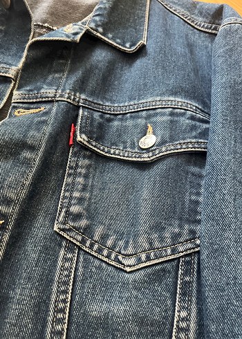 Düğmeli Mavi Denim Kadın Ceket - Görsel 3