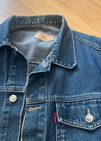Düğmeli Mavi Denim Kadın Ceket - Görsel 2