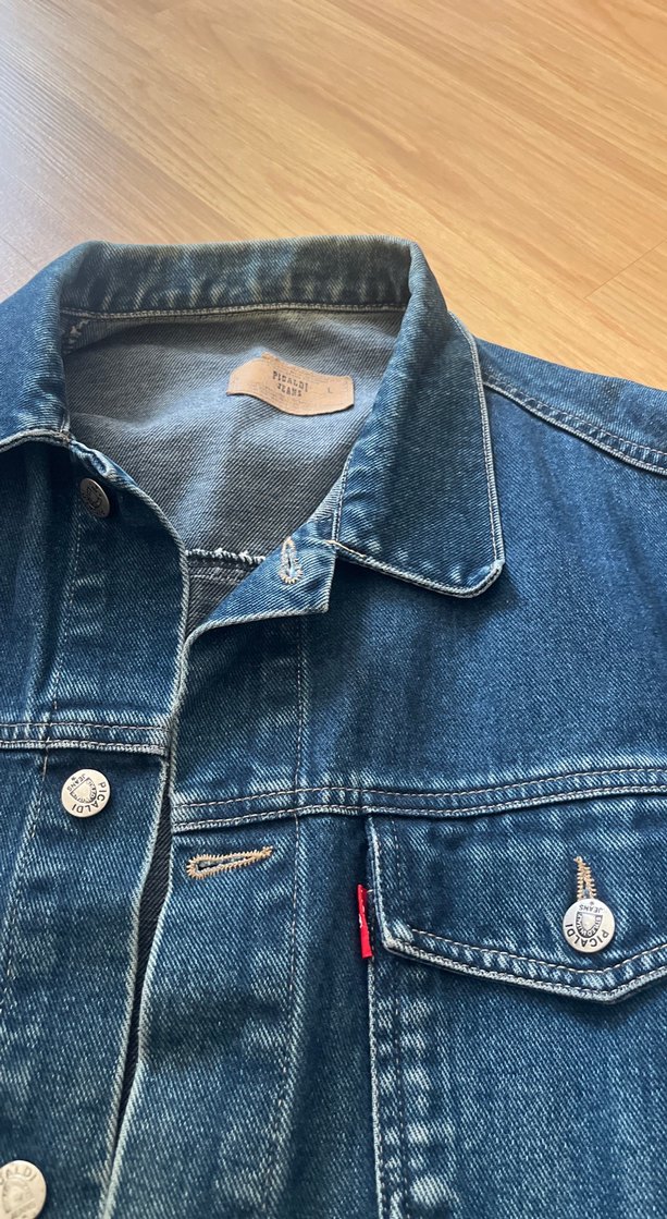 Düğmeli Mavi Denim Kadın Ceket - Görsel 2