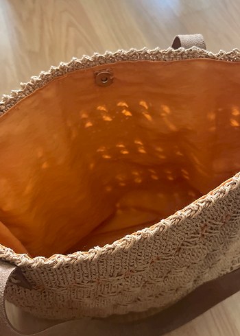 Bej Örgü Bohem Kadın Çanta - Görsel 4