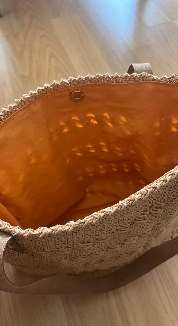 Bej Örgü Bohem Kadın Çanta - Görsel 4