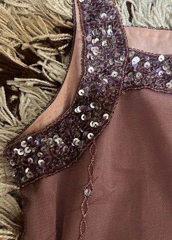 Boncuk İşlemeli Uzun Bohem cocuk elbise - Görsel 5