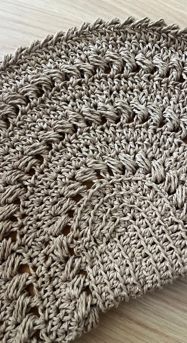 Bej Örgü Bohem Kadın çanta - Görsel 4